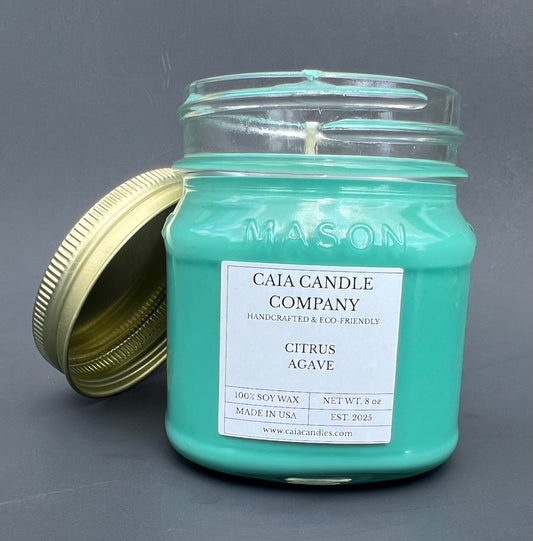 Soy Candle Citrus Agave, Front